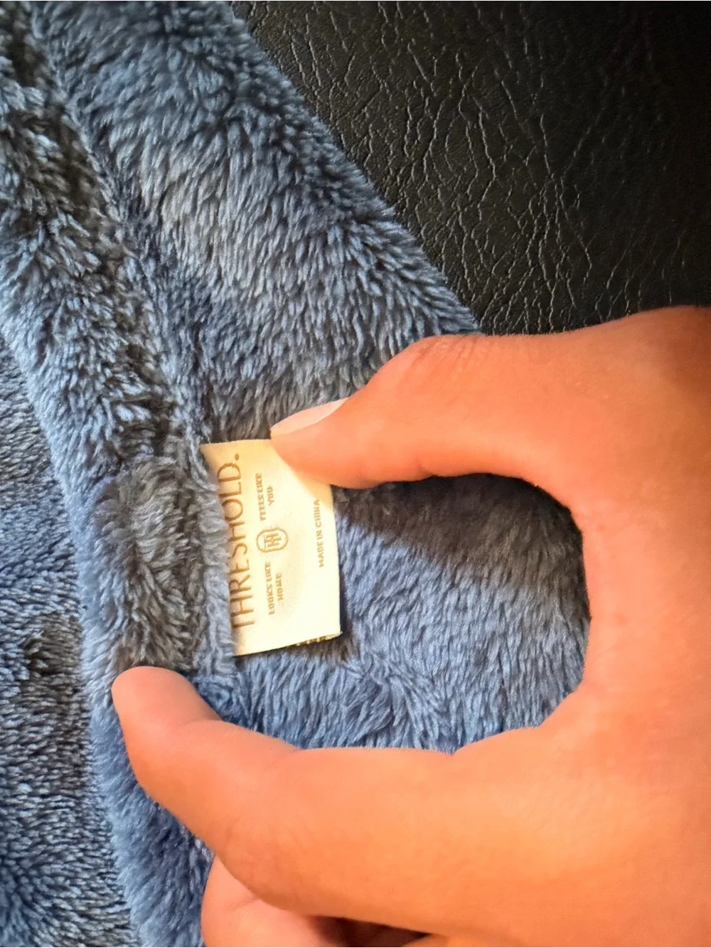 Threshold Soft Plush Navy Blue Throw Blanket